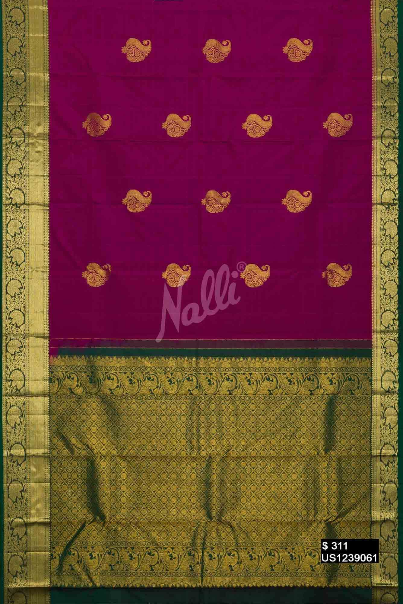 Purple Kanchipuram Silk Saree