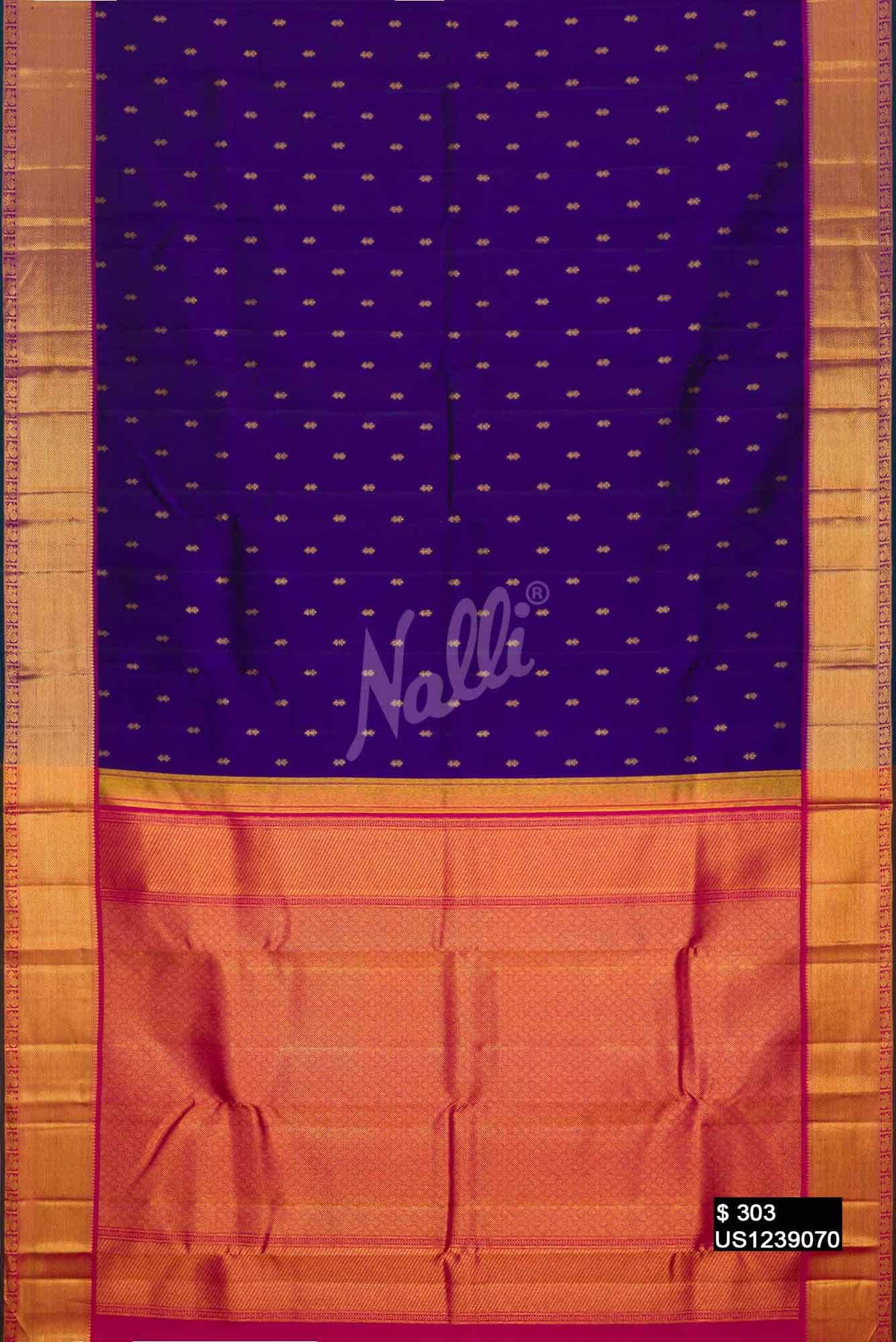 Violet Kanchipuram Silk Saree