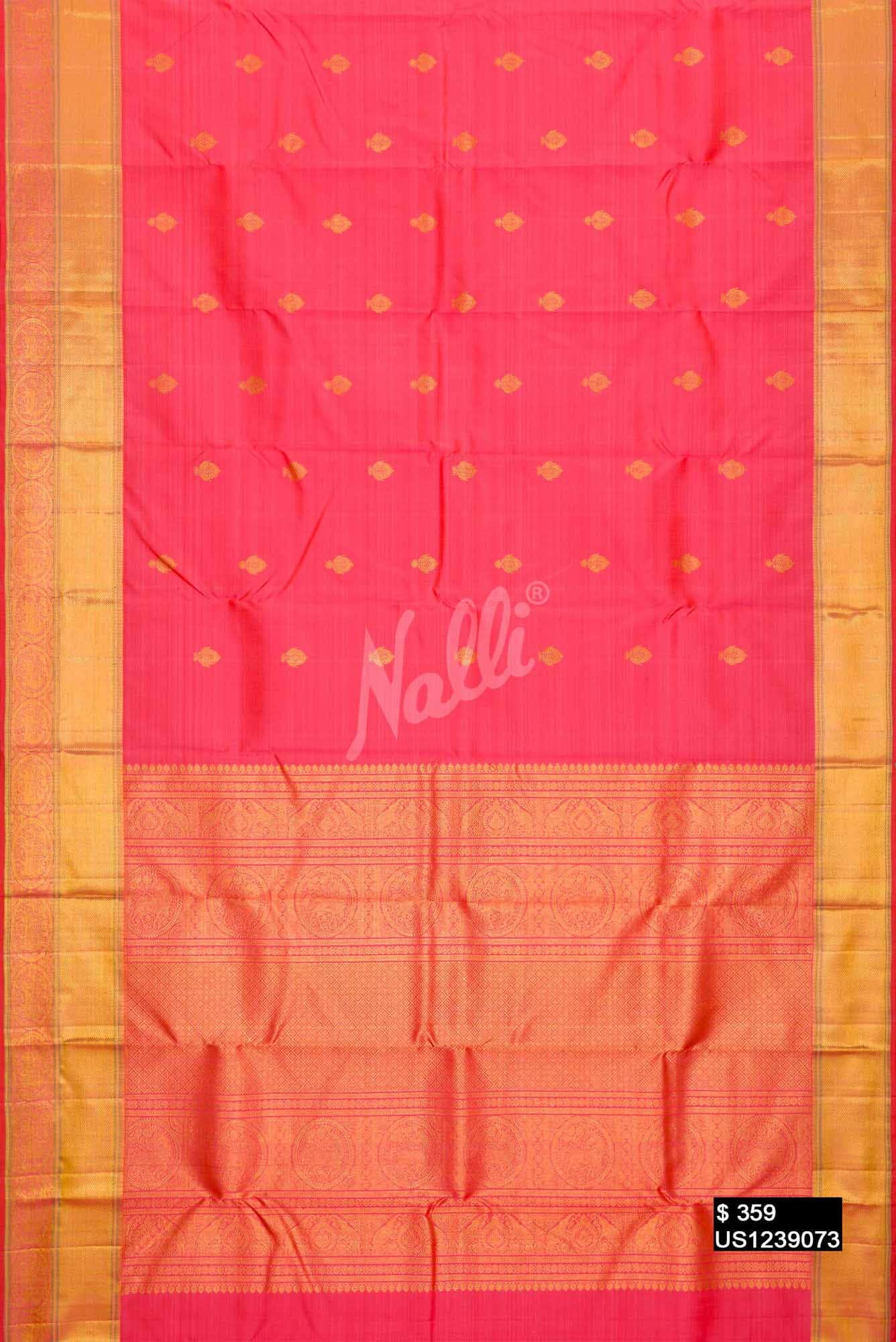 Orange Kanchipuram Silk Saree