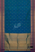 Peacock Blue Kanchipuram Silk Saree