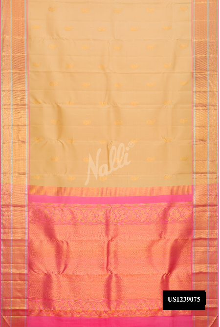Sandal Kanchipuram Silk Saree