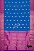 Peacock Blue Kanchipuram Silk Saree