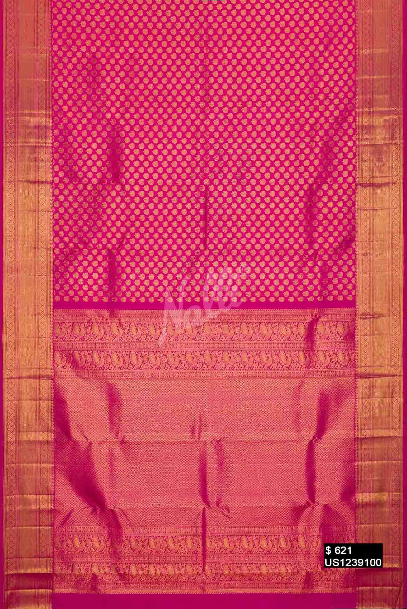 Pink Kanchipuram Silk Saree
