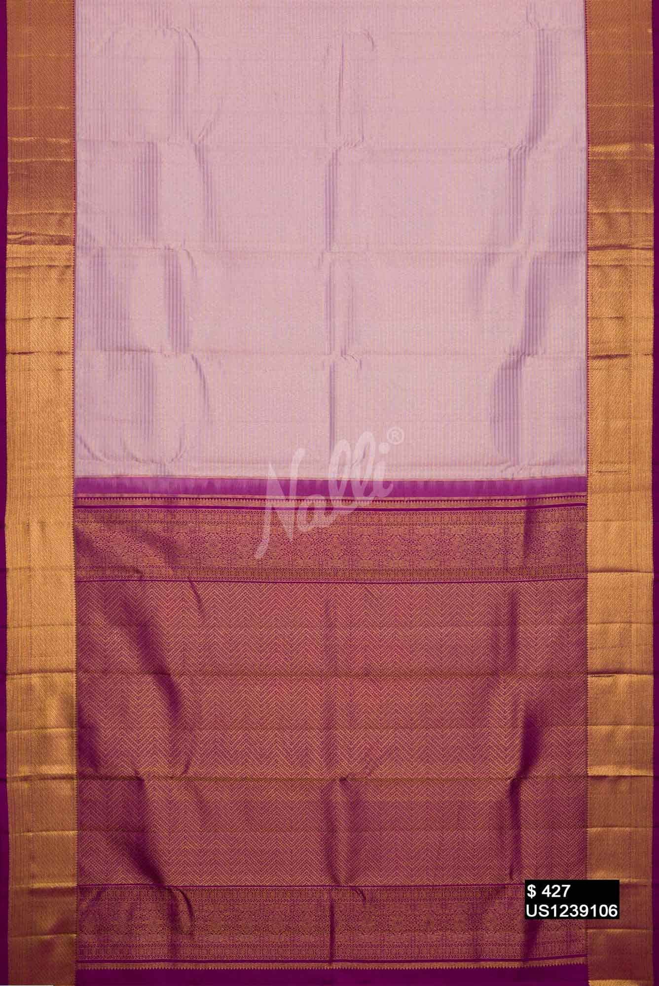 Lavender Kanchipuram Silk Saree