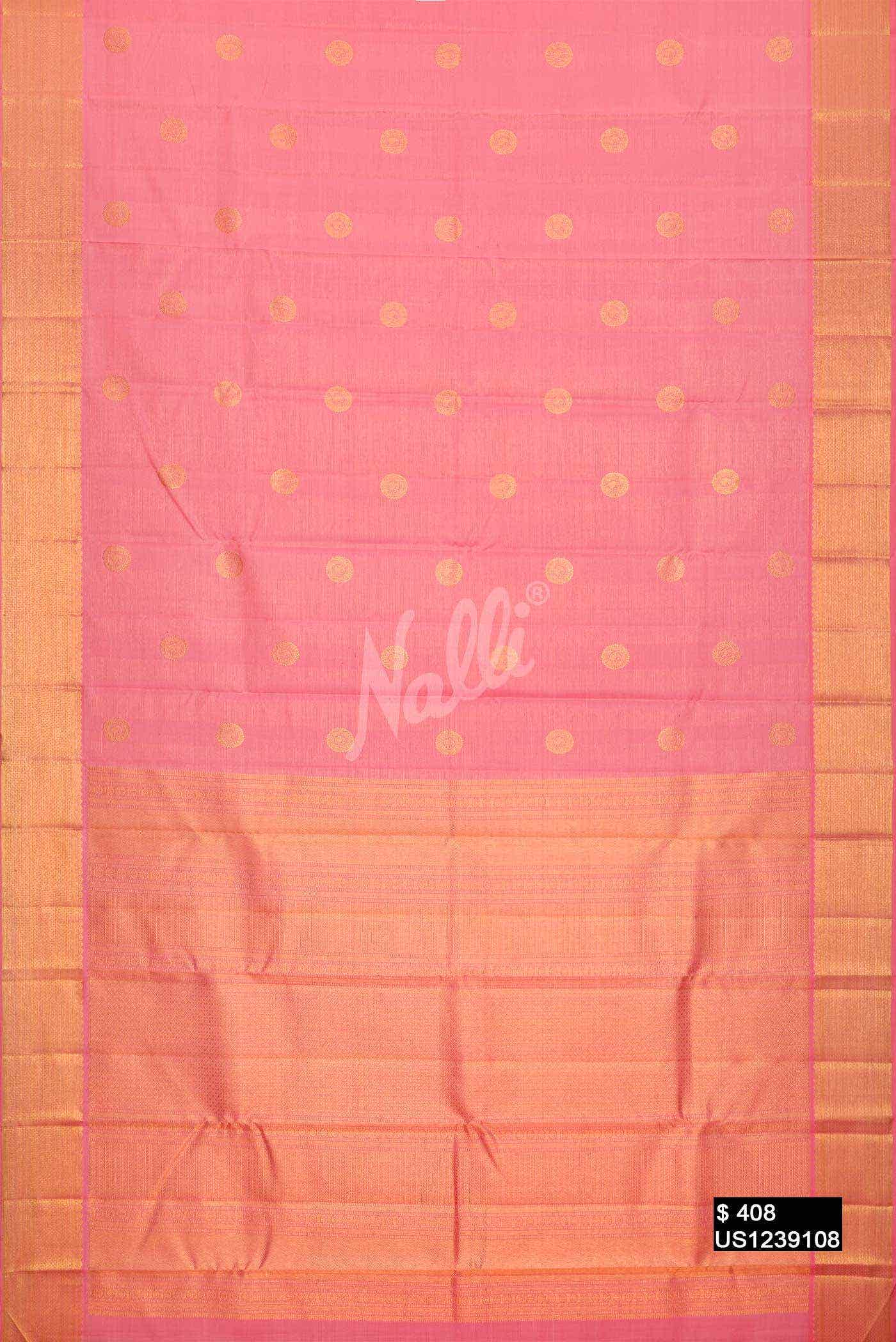Pink Kanchipuram Silk Saree