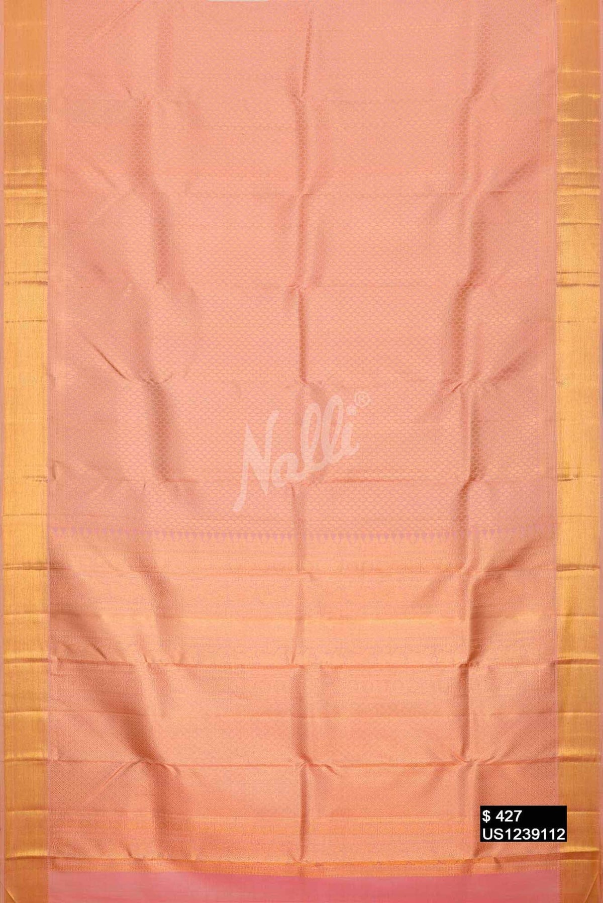 Peach Kanchipuram Silk Saree