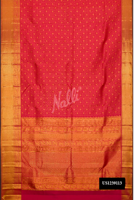 Dark Pink Kanchipuram Silk Saree