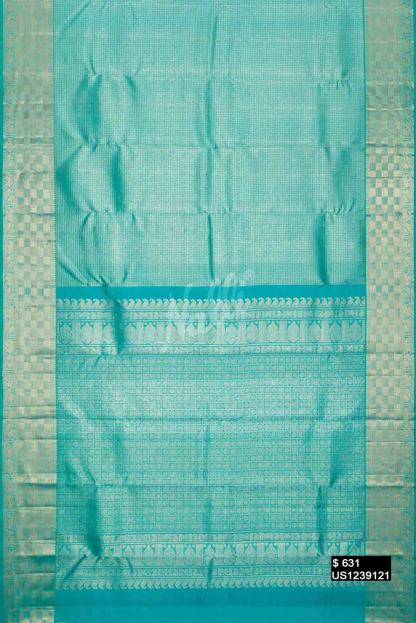 Blue Kanchipuram Silk Saree