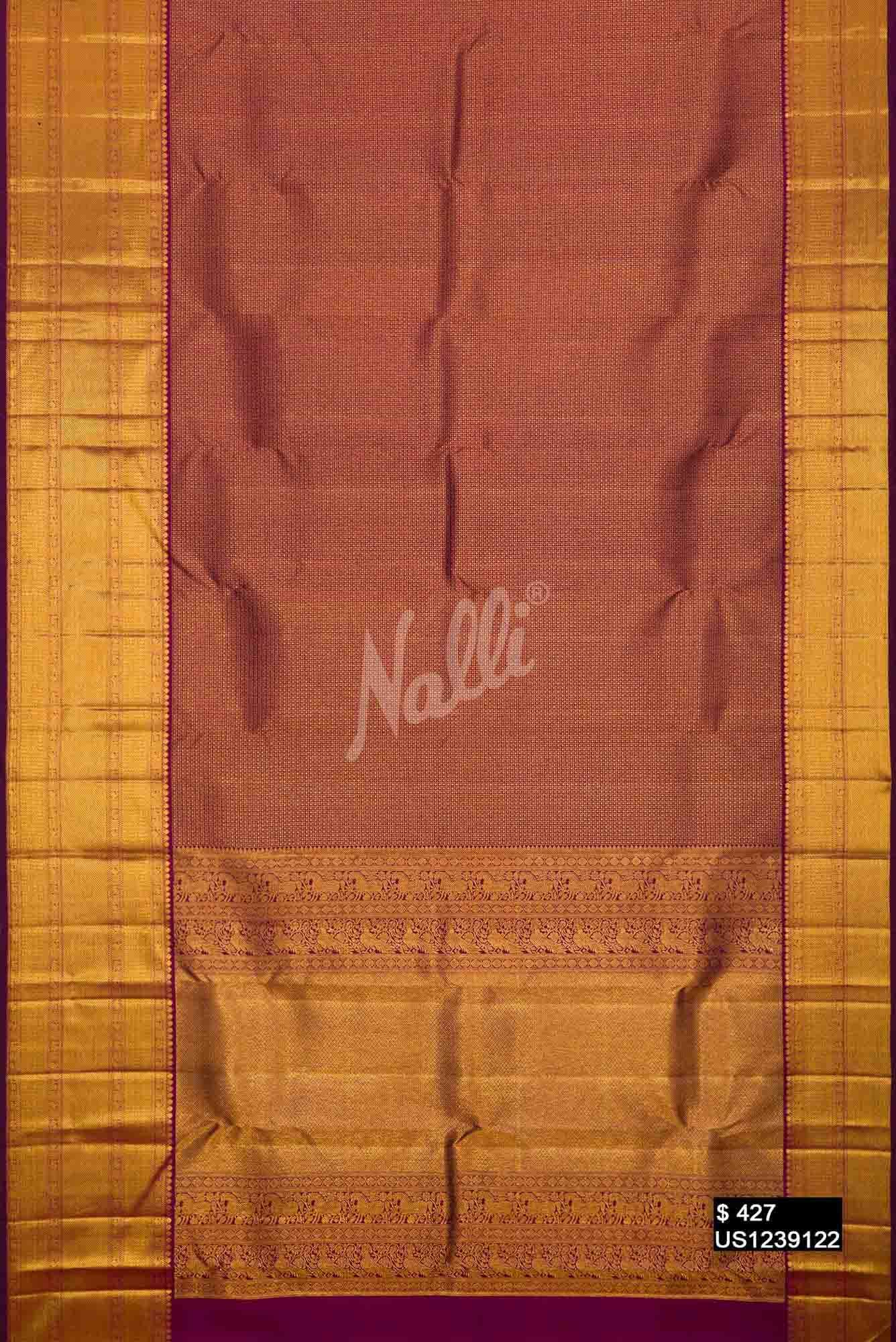 Magenta Kanchipuram Silk Saree