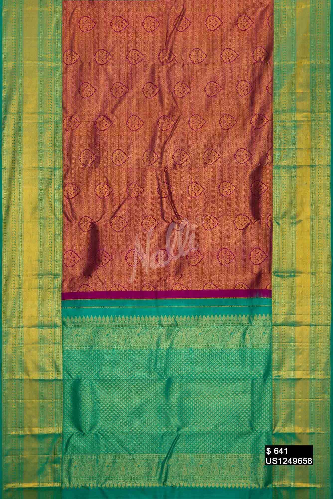 Purple Kanchipuram Silk Saree