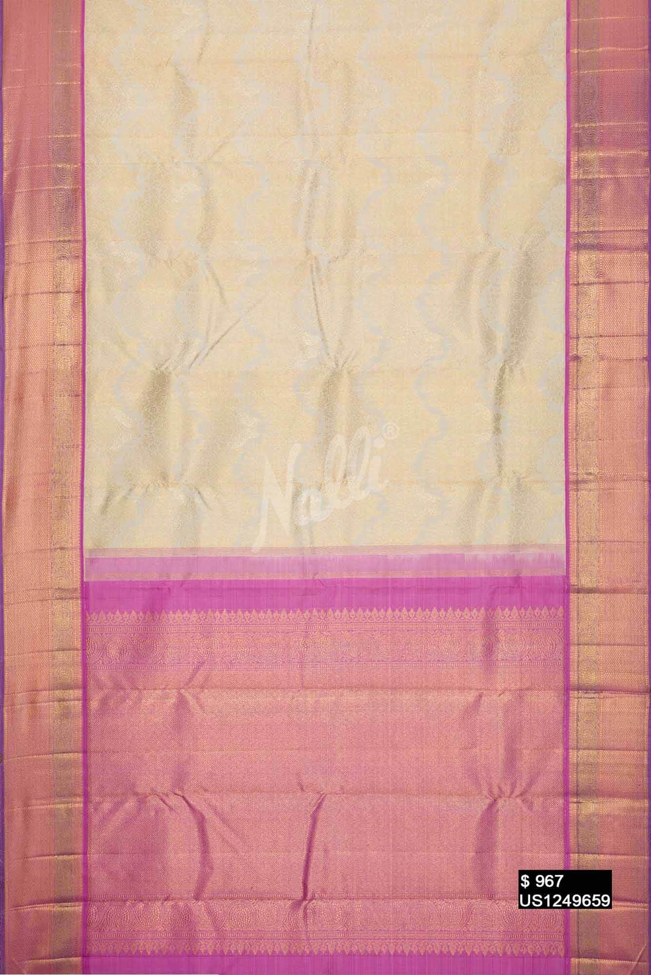 Sandal Kanchipuram Silk Saree