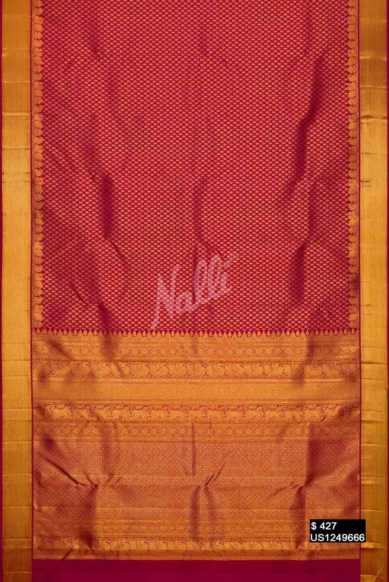 Magenta Kanchipuram Silk Saree
