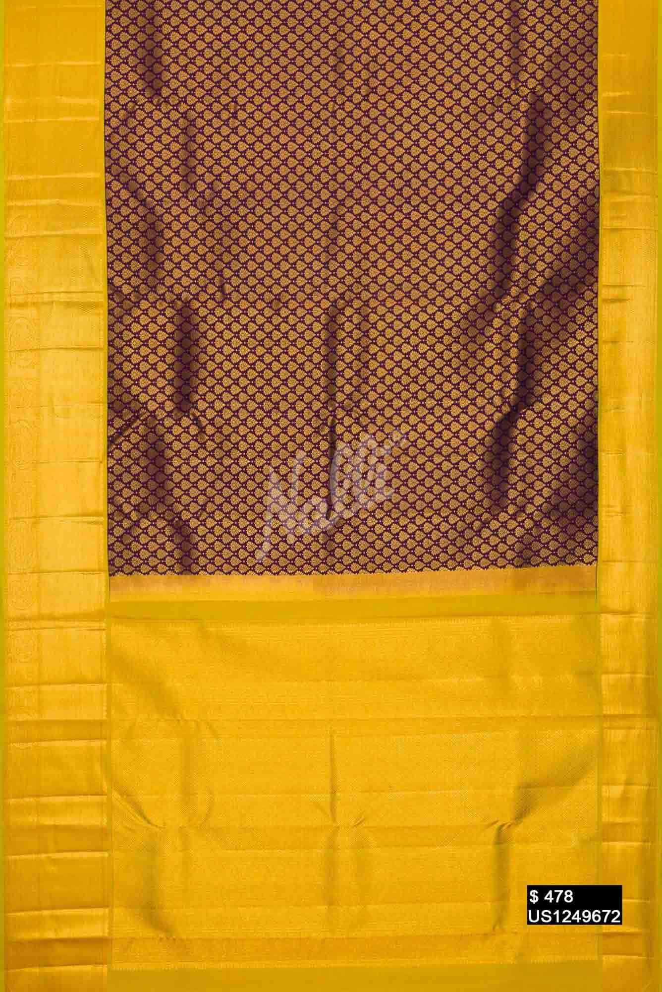Violet Kanchipuram Silk Saree
