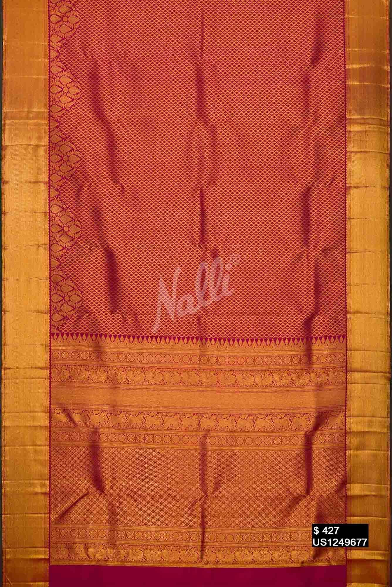 Magenta Kanchipuram Silk Saree