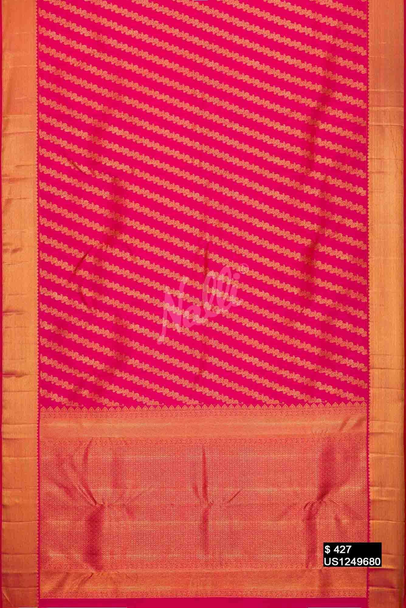 Pink Kanchipuram Silk Saree