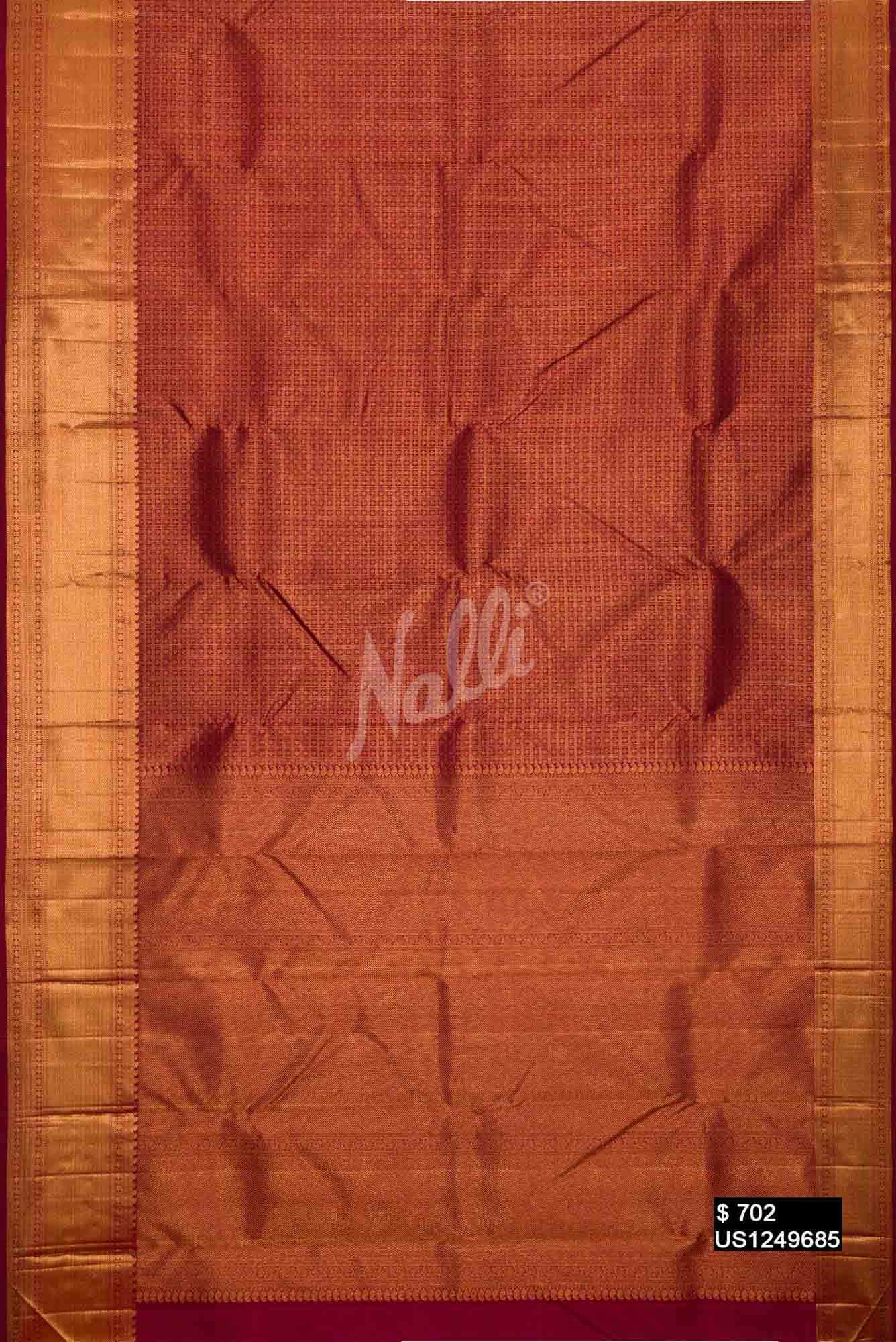 Maroon Kanchipuram Silk Saree
