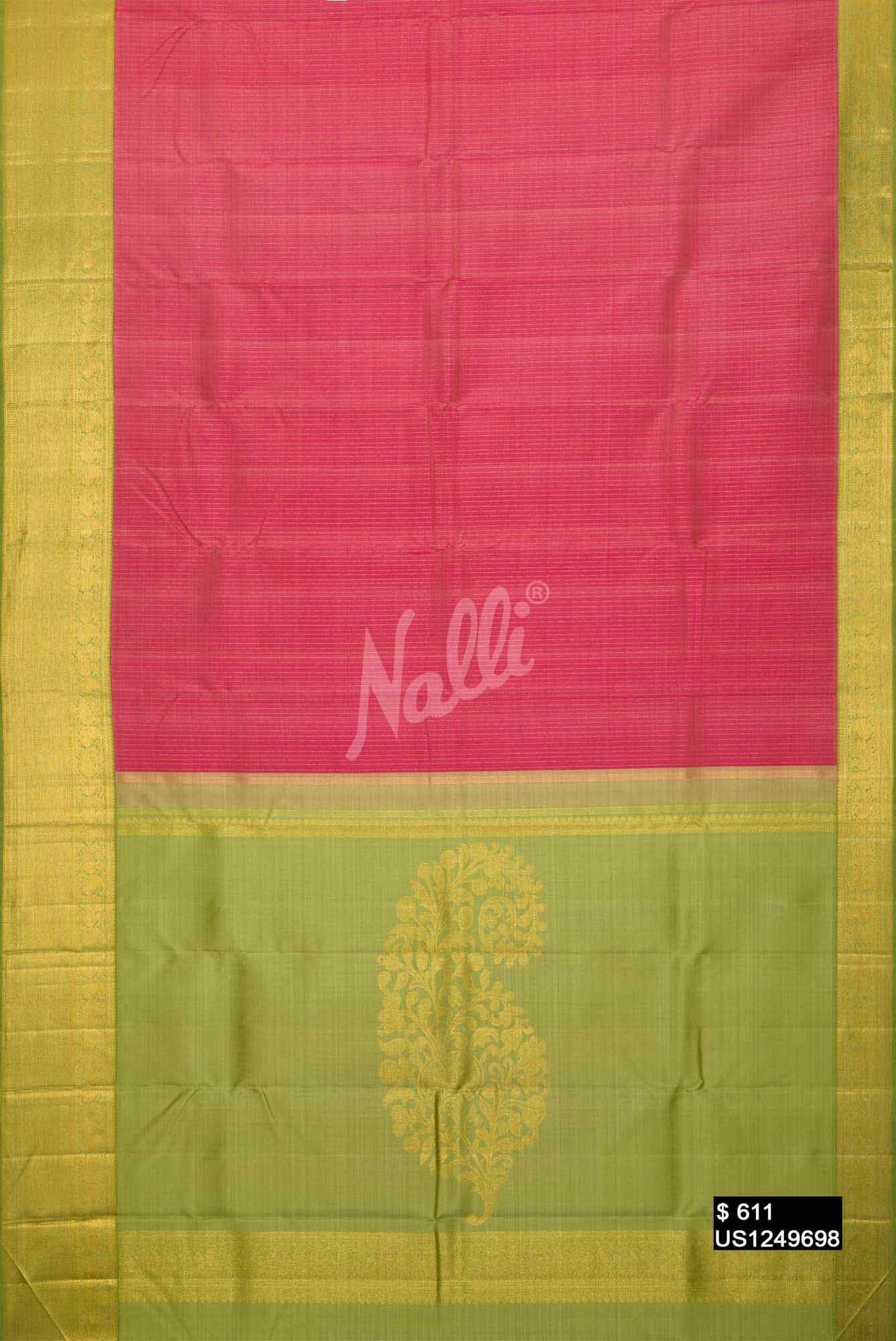 Pink Kanchipuram Silk Saree