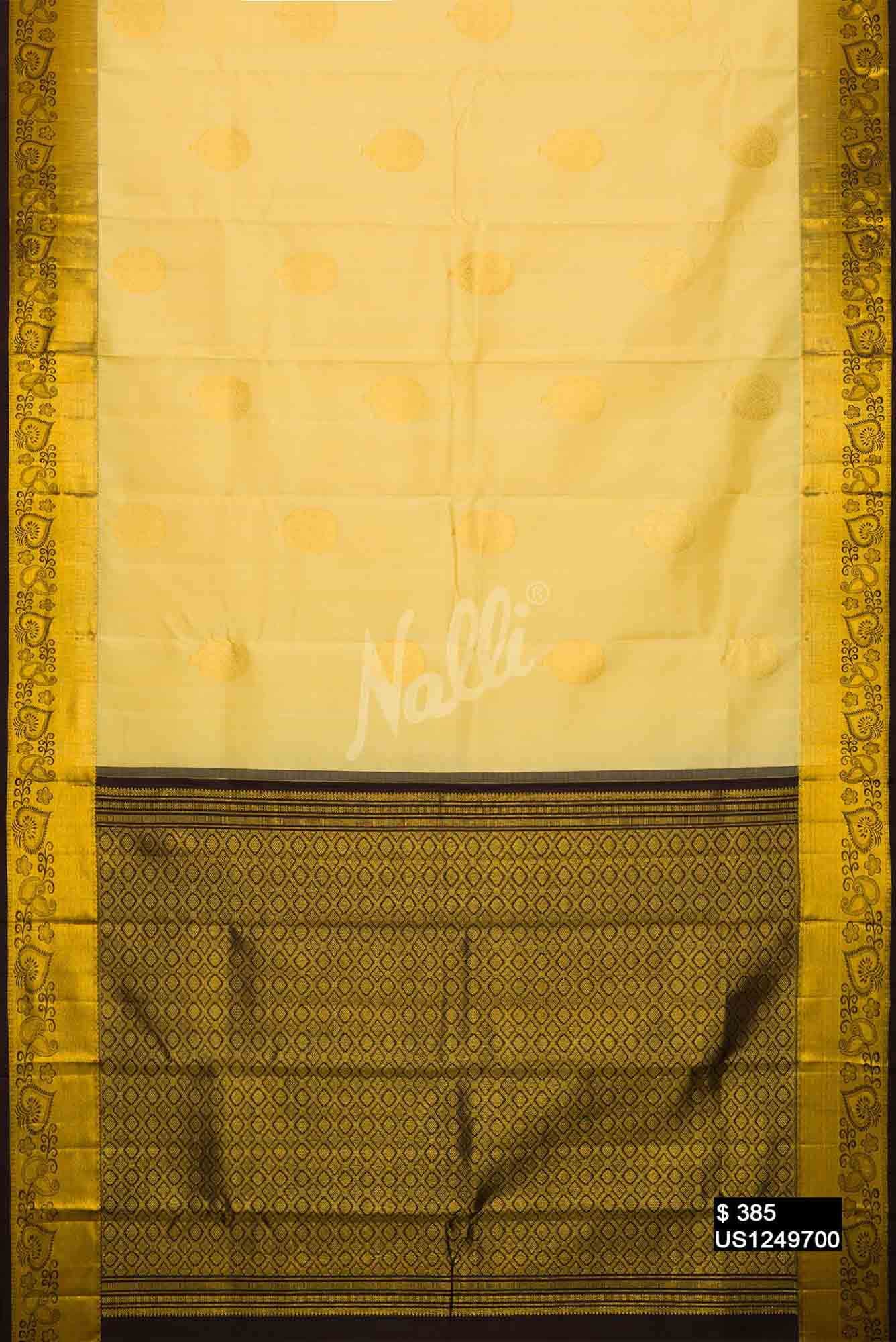 Yellow Kanchipuram Silk Saree