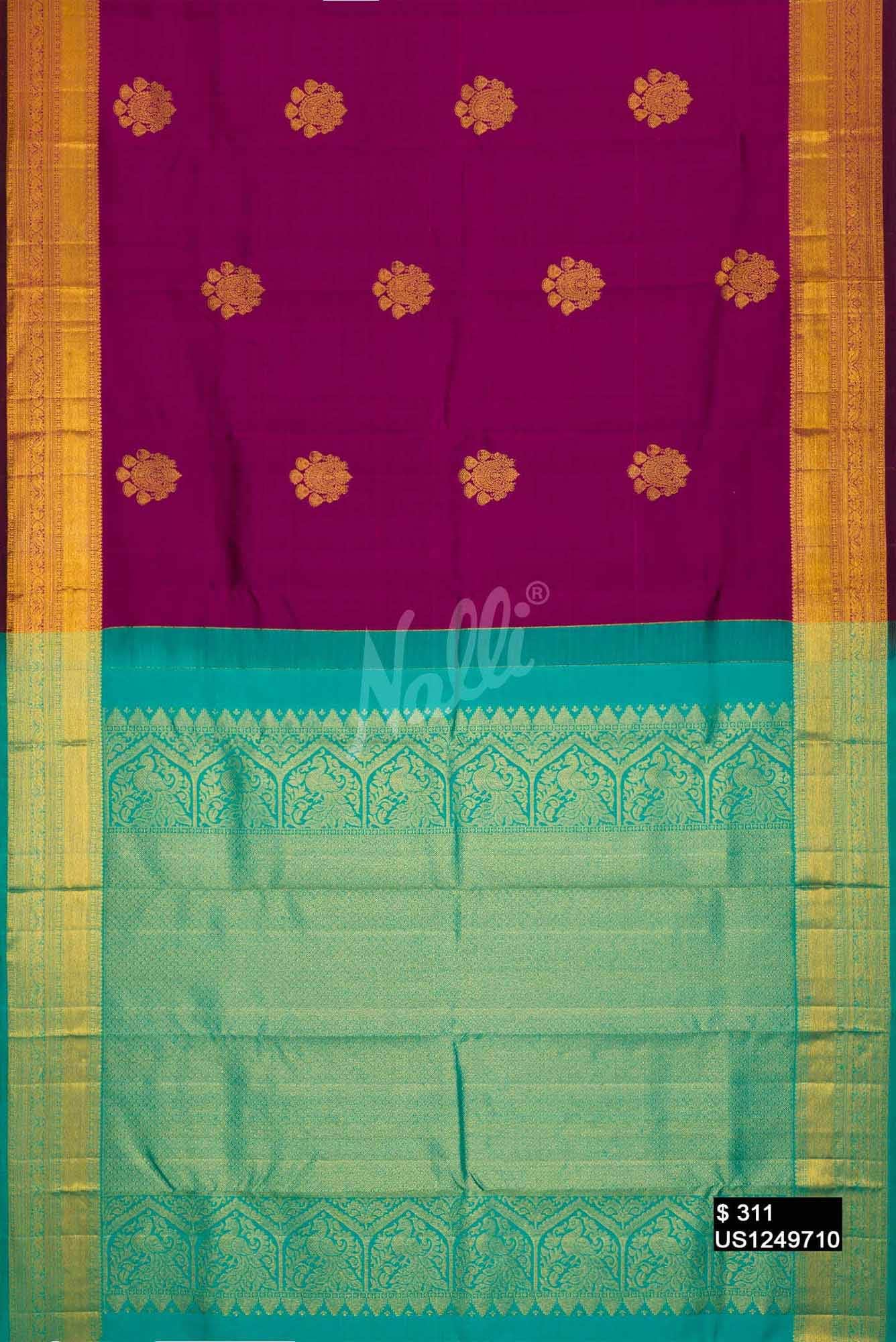 Magenta Kanchipuram Silk Saree