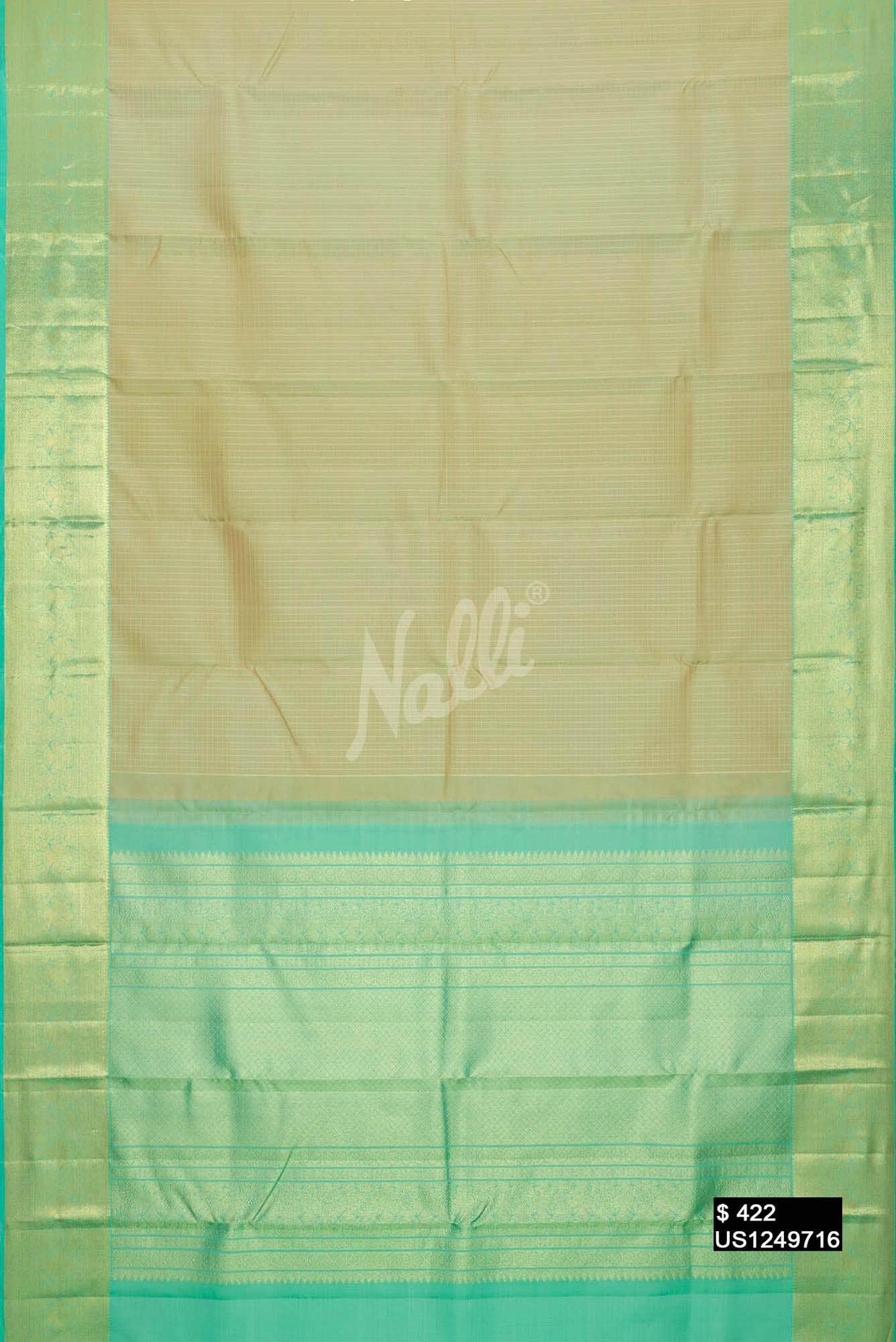 Pista Green Kanchipuram Silk Saree