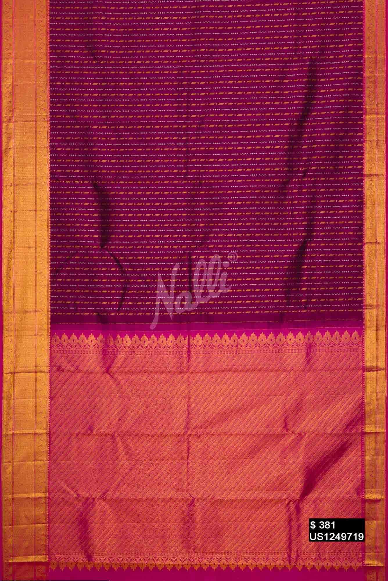 Magenta Kanchipuram Silk Saree