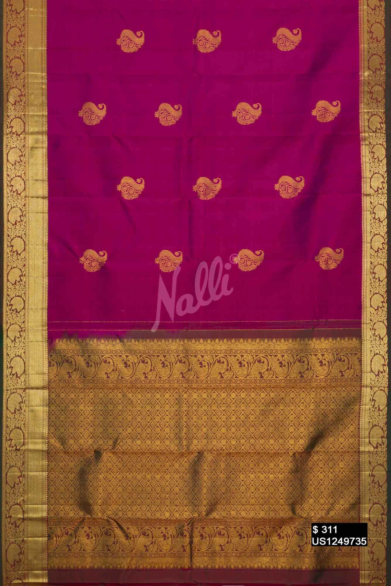 Purple Kanchipuram Silk Saree