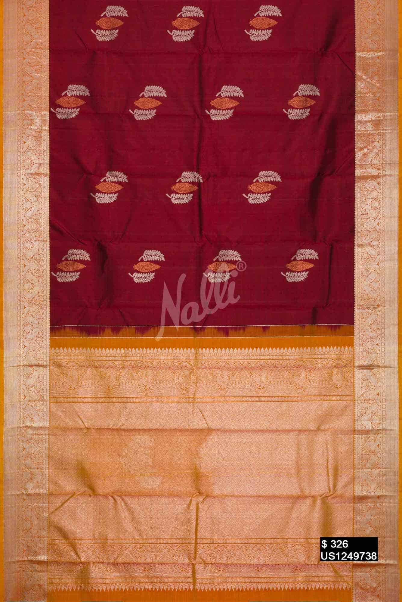 Maroon Kanchipuram Silk Saree