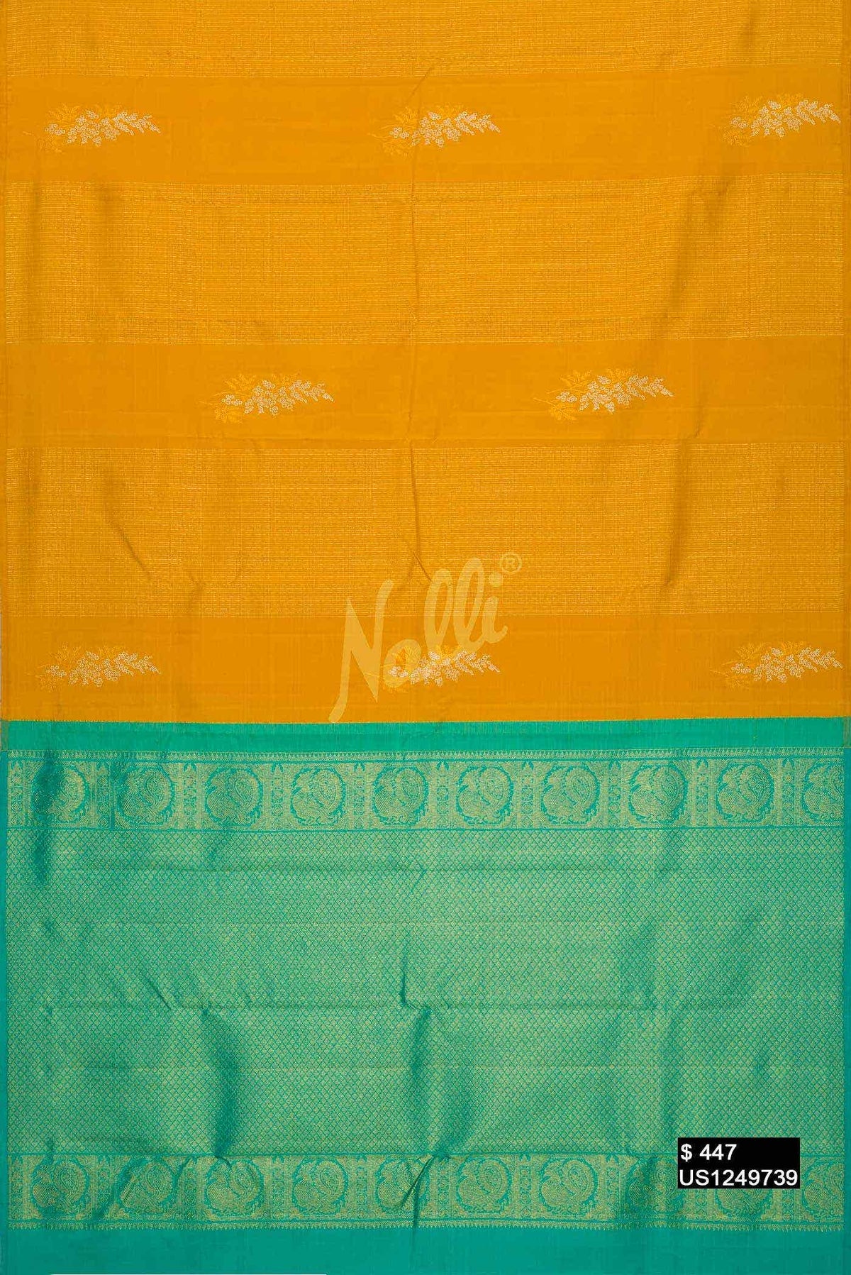 Yellow Kanchipuram Silk Saree