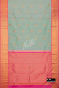 Sea Green Kanchipuram Silk Saree