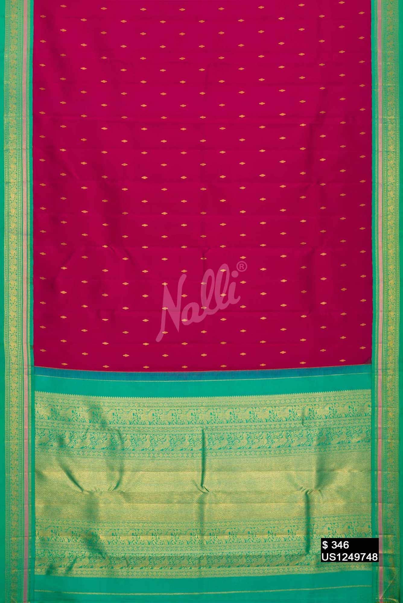 Magenta Kanchipuram Silk Saree