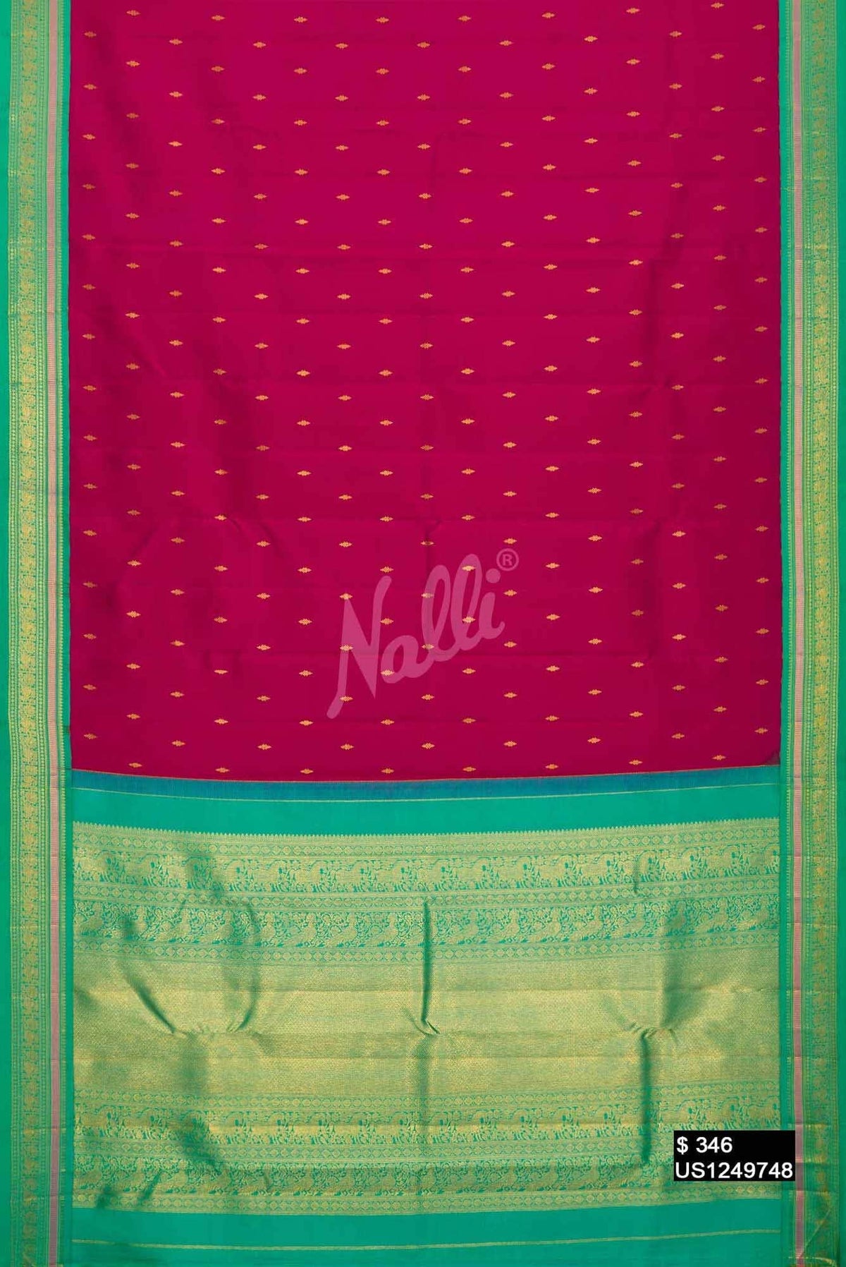 Magenta Kanchipuram Silk Saree