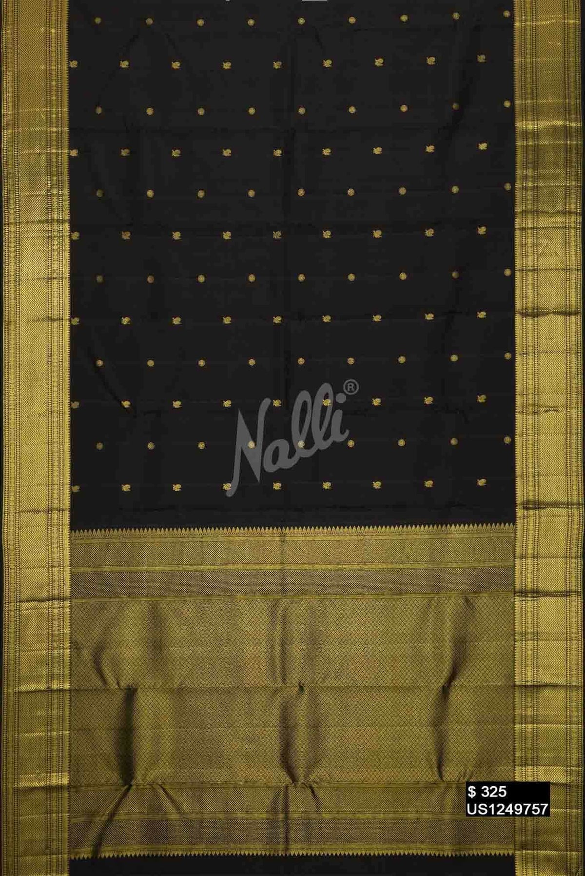 Black Kanchipuram Silk Saree