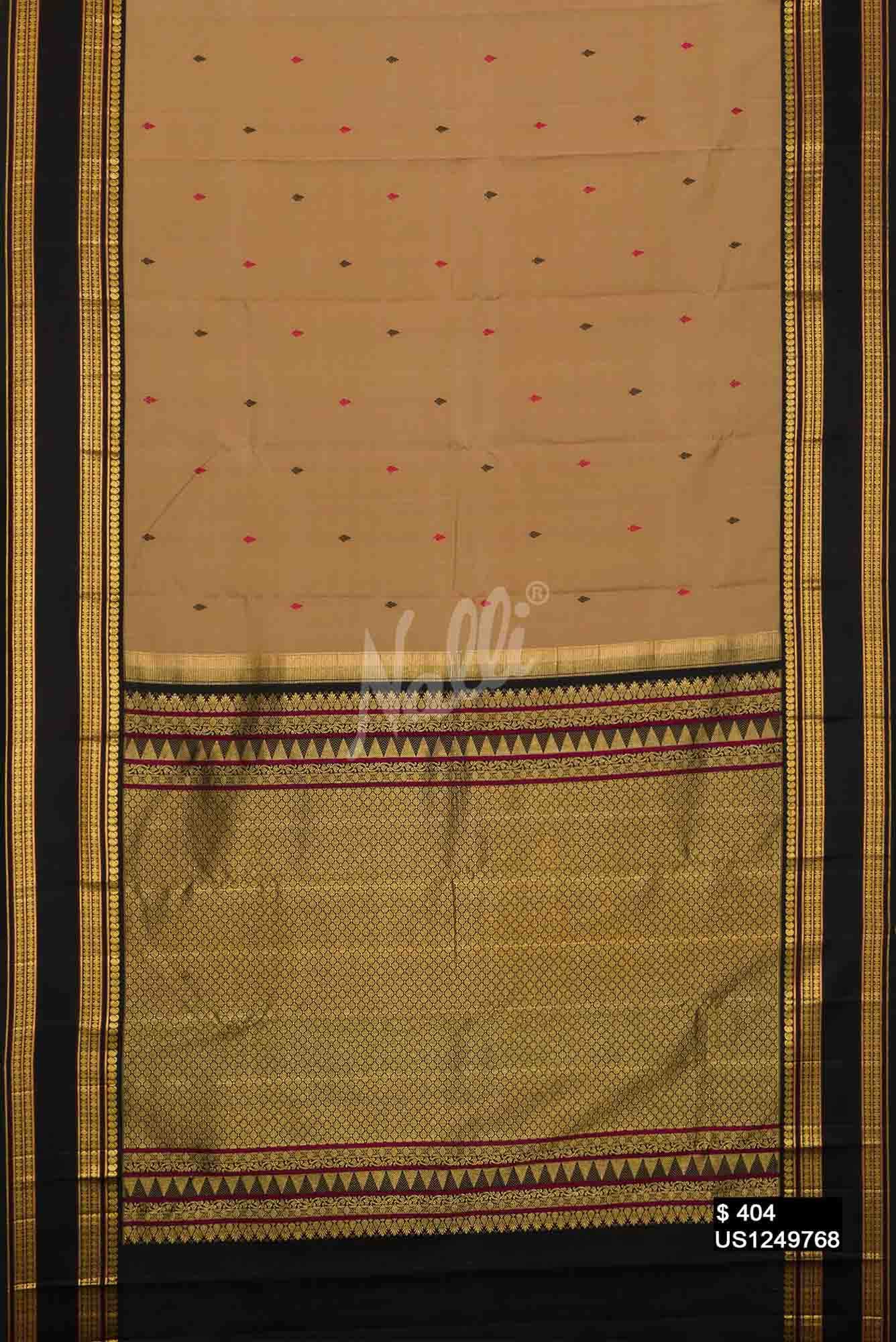 Sandal Kanchipuram Silk Saree