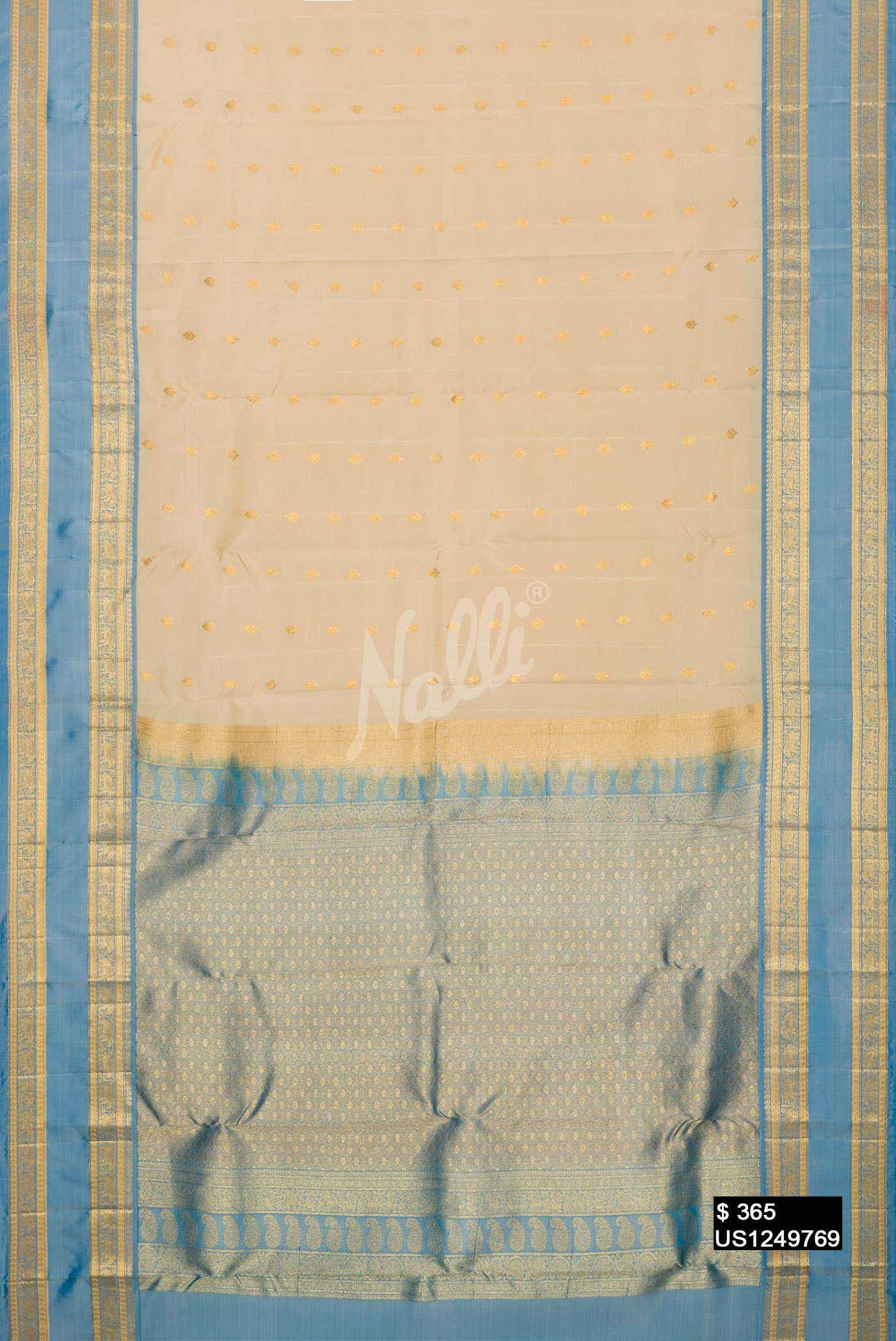 Sandal Kanchipuram Silk Saree