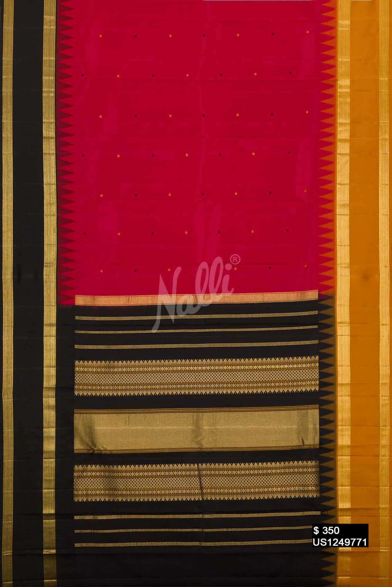 Maroon Kanchipuram Silk Saree