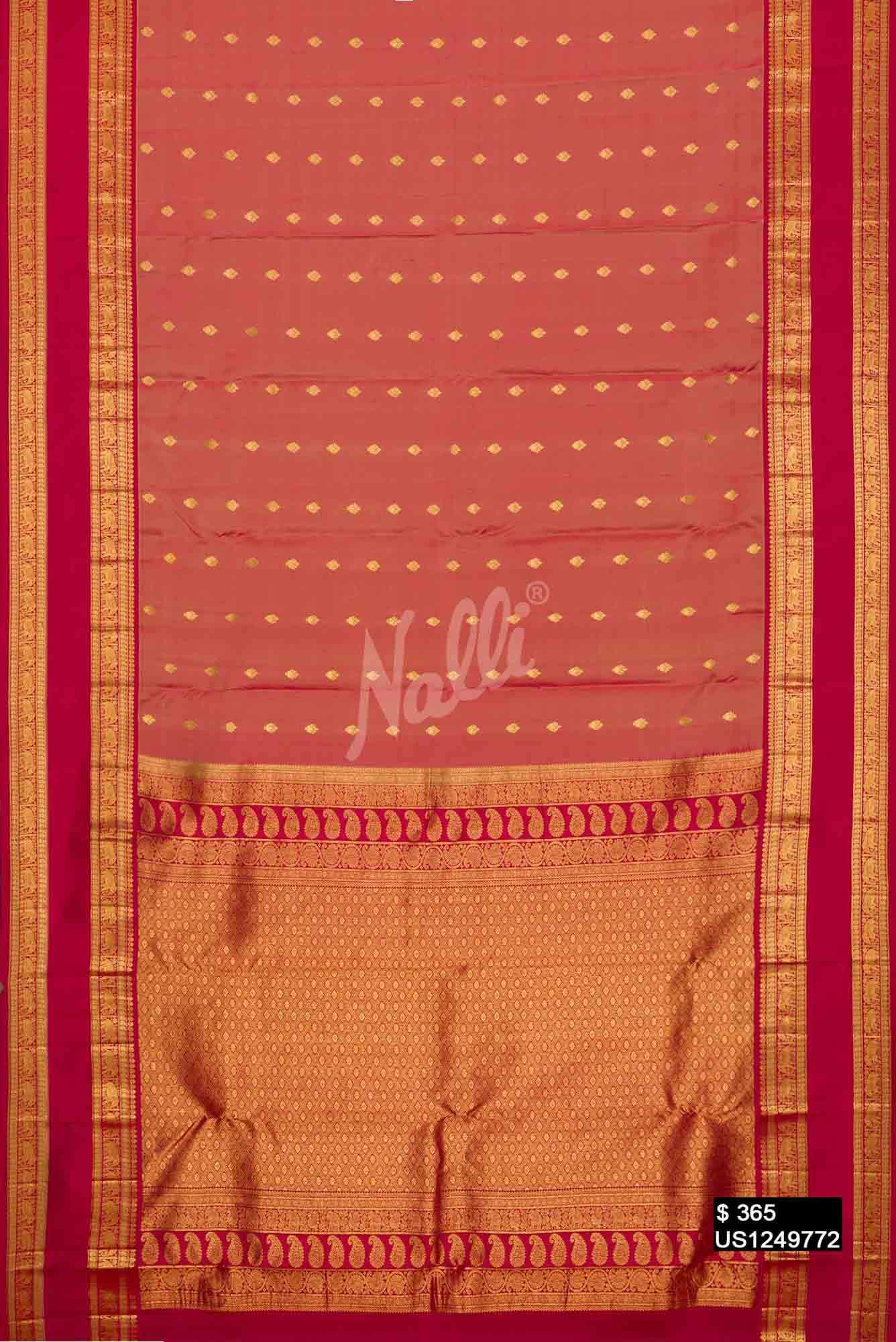 Pink Kanchipuram Silk Saree
