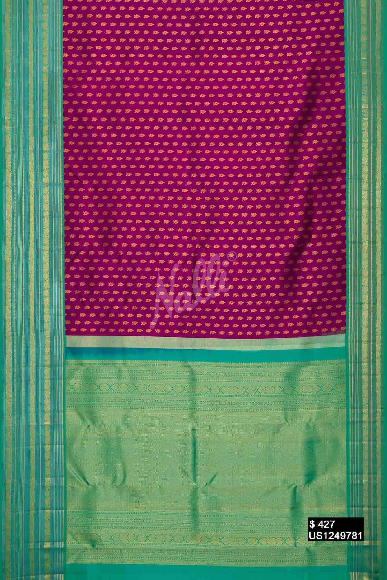 Purple Kanchipuram Silk Saree