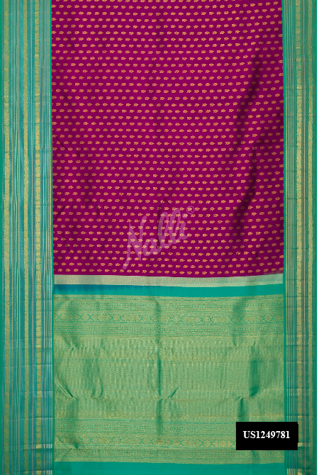 Purple Kanchipuram Silk Saree