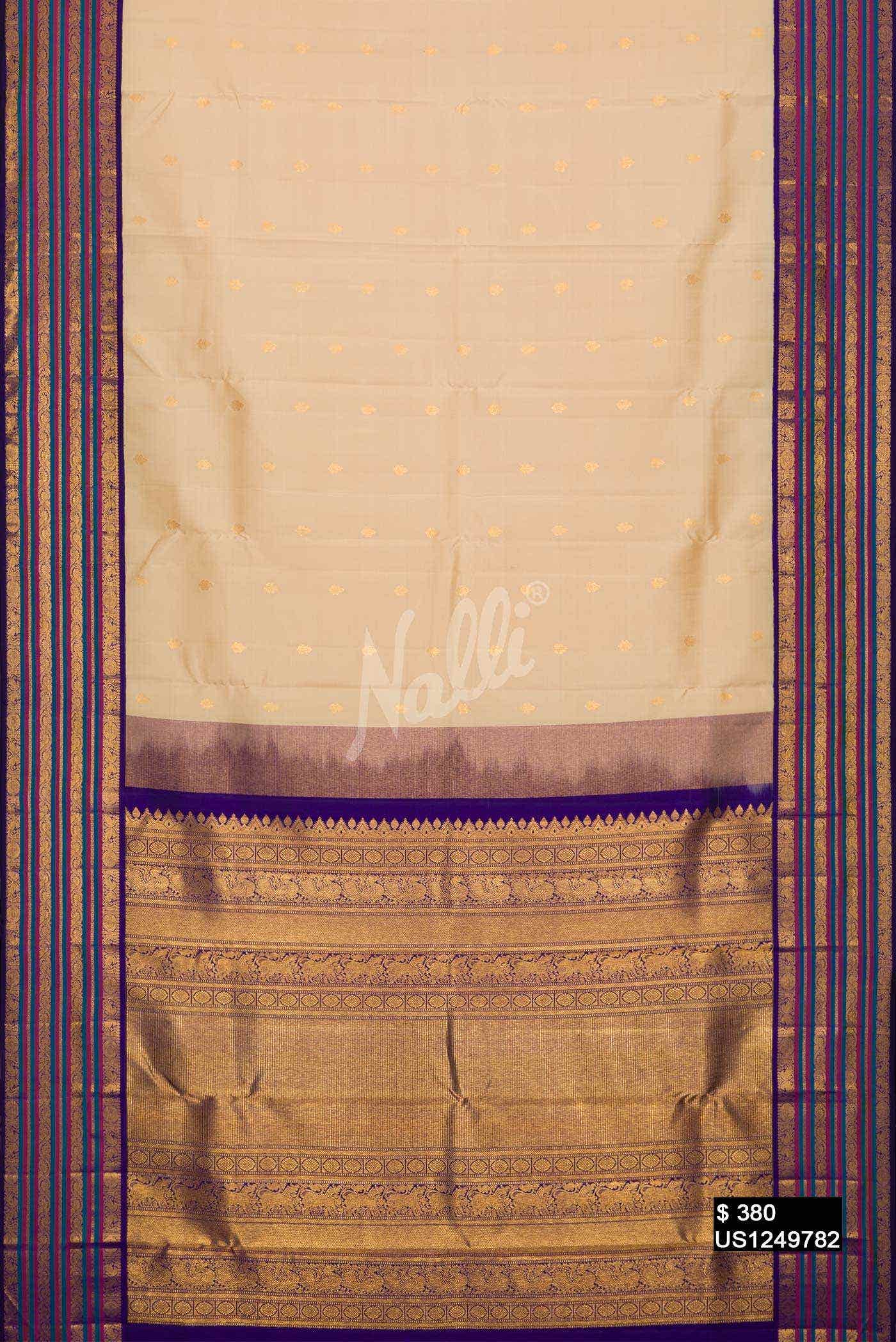 Sandal Kanchipuram Silk Saree