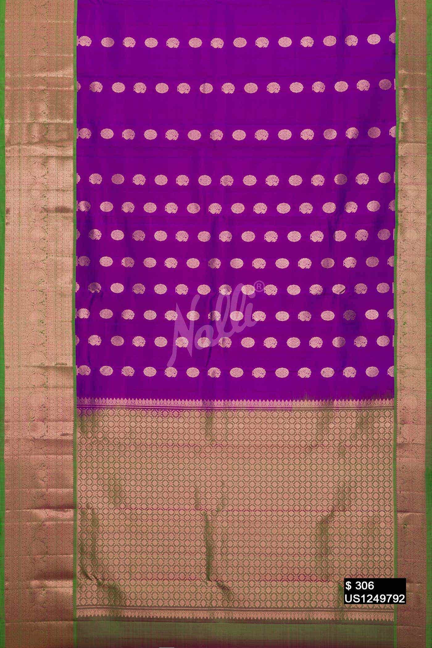 Purple Kanchipuram Silk Saree