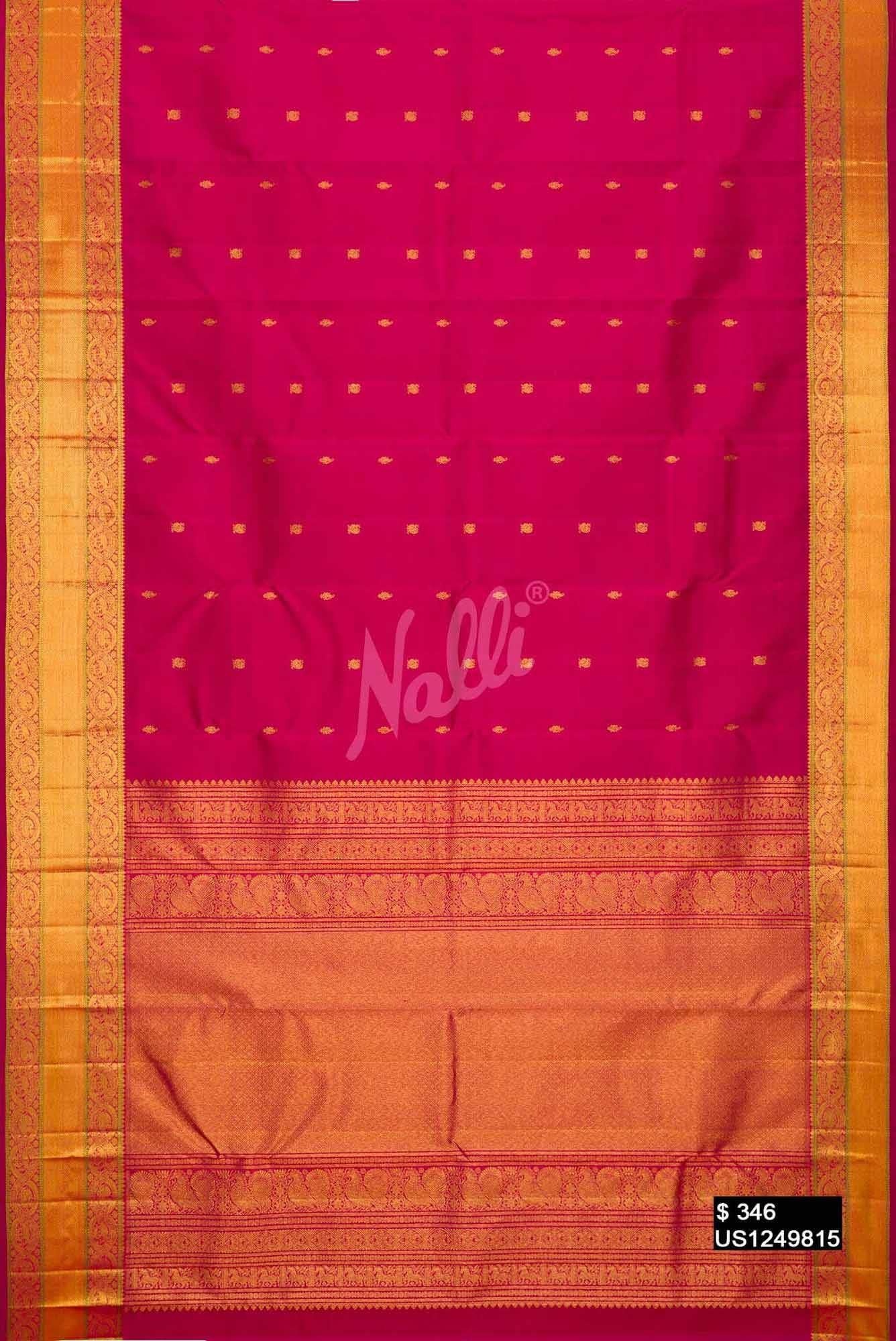 Pink Kanchipuram Silk Saree