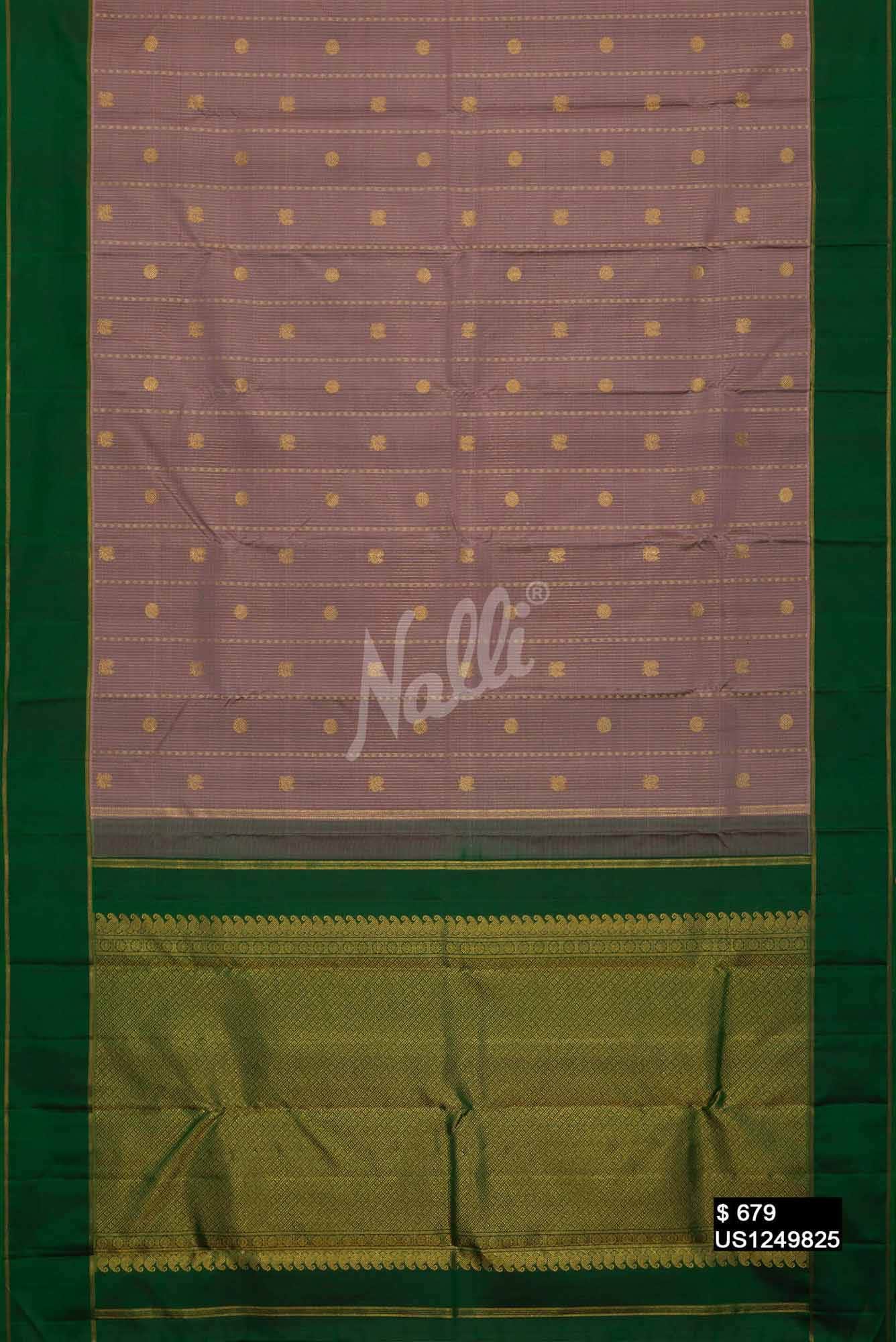Rose Gold Kanchipuram Silk Saree