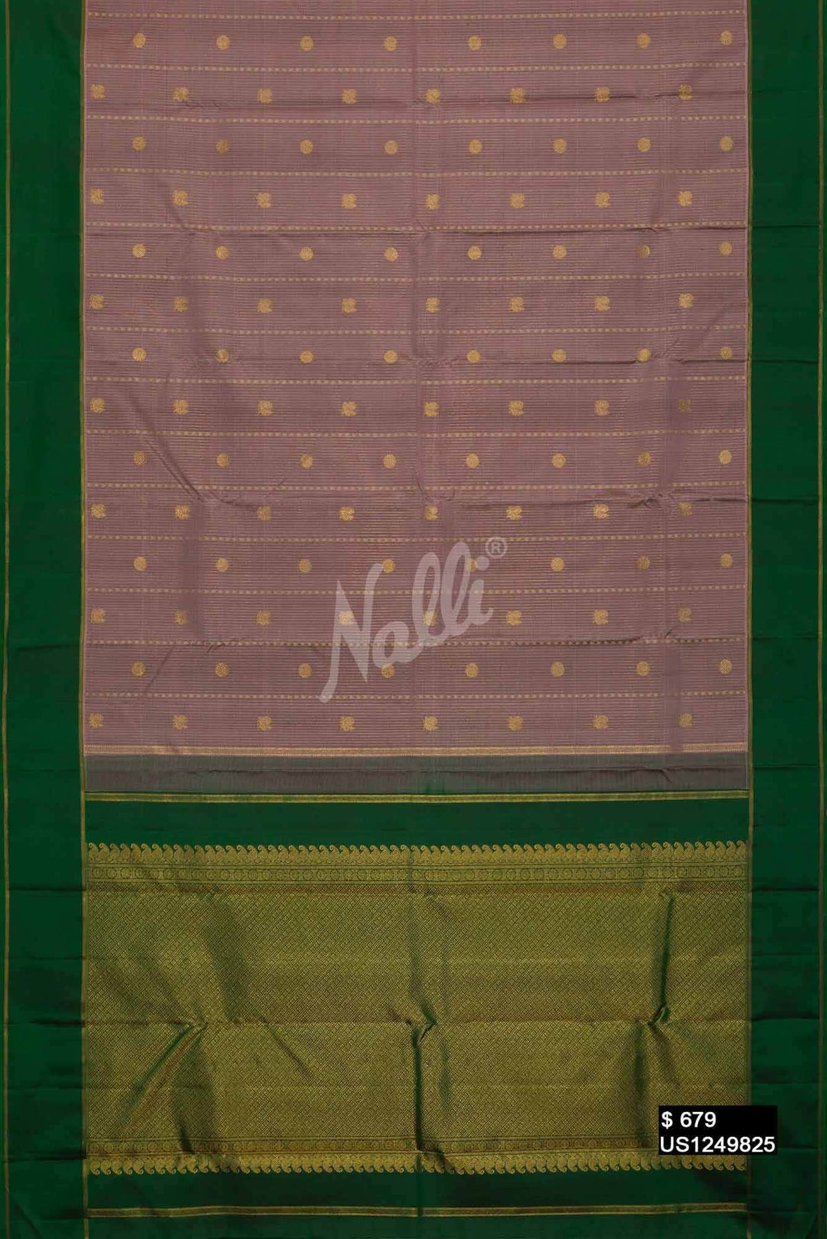 Rose Gold Kanchipuram Silk Saree