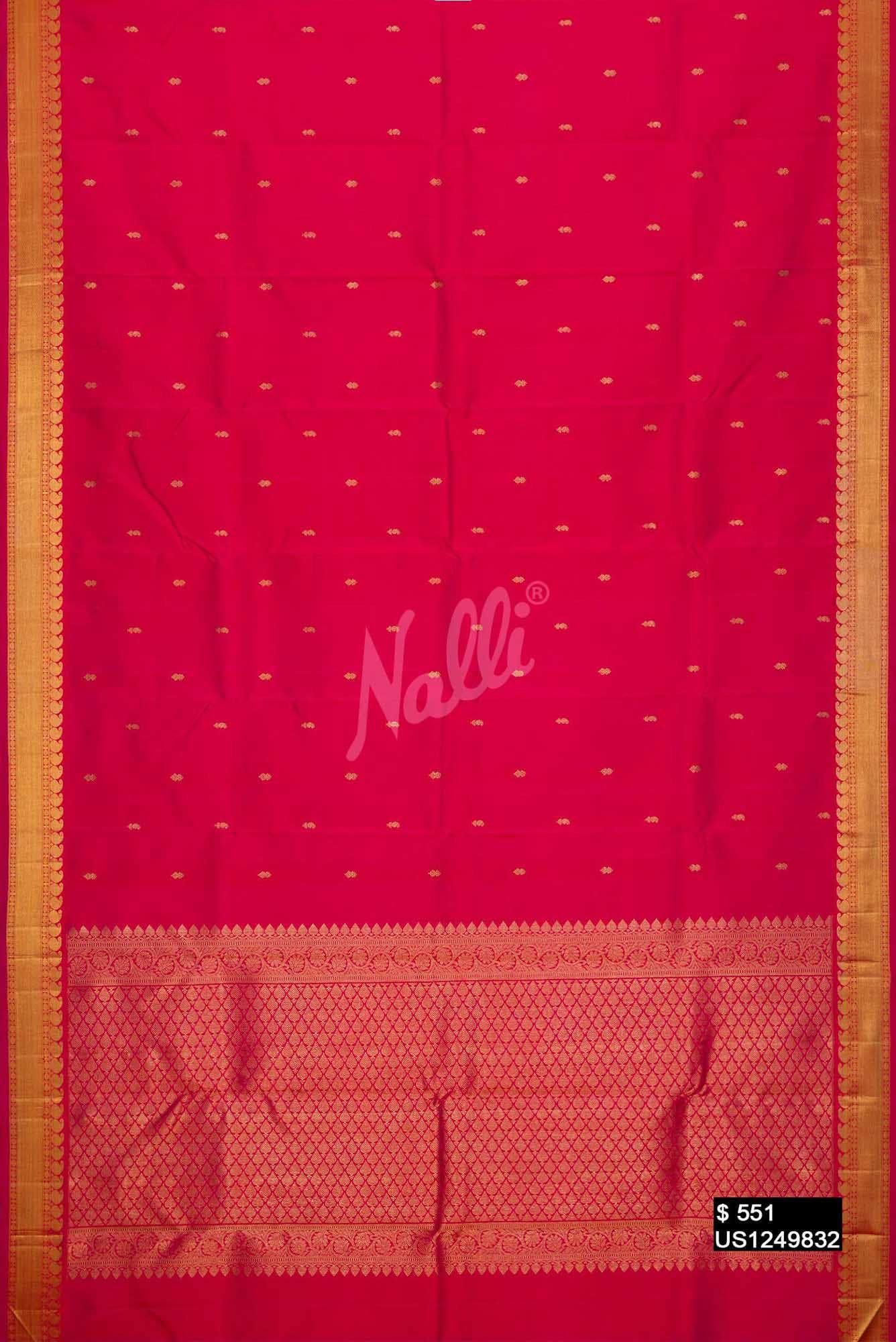Dark Pink Kanchipuram Silk Saree