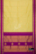 Lemon Yellow Kanchipuram Silk Saree