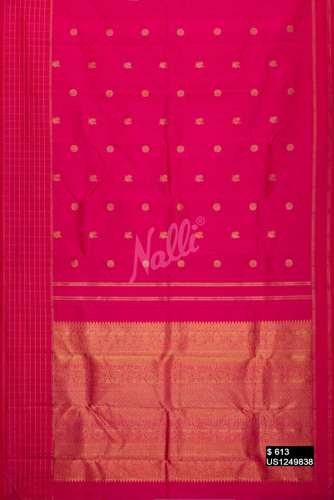 Pink Kanchipuram Silk Saree
