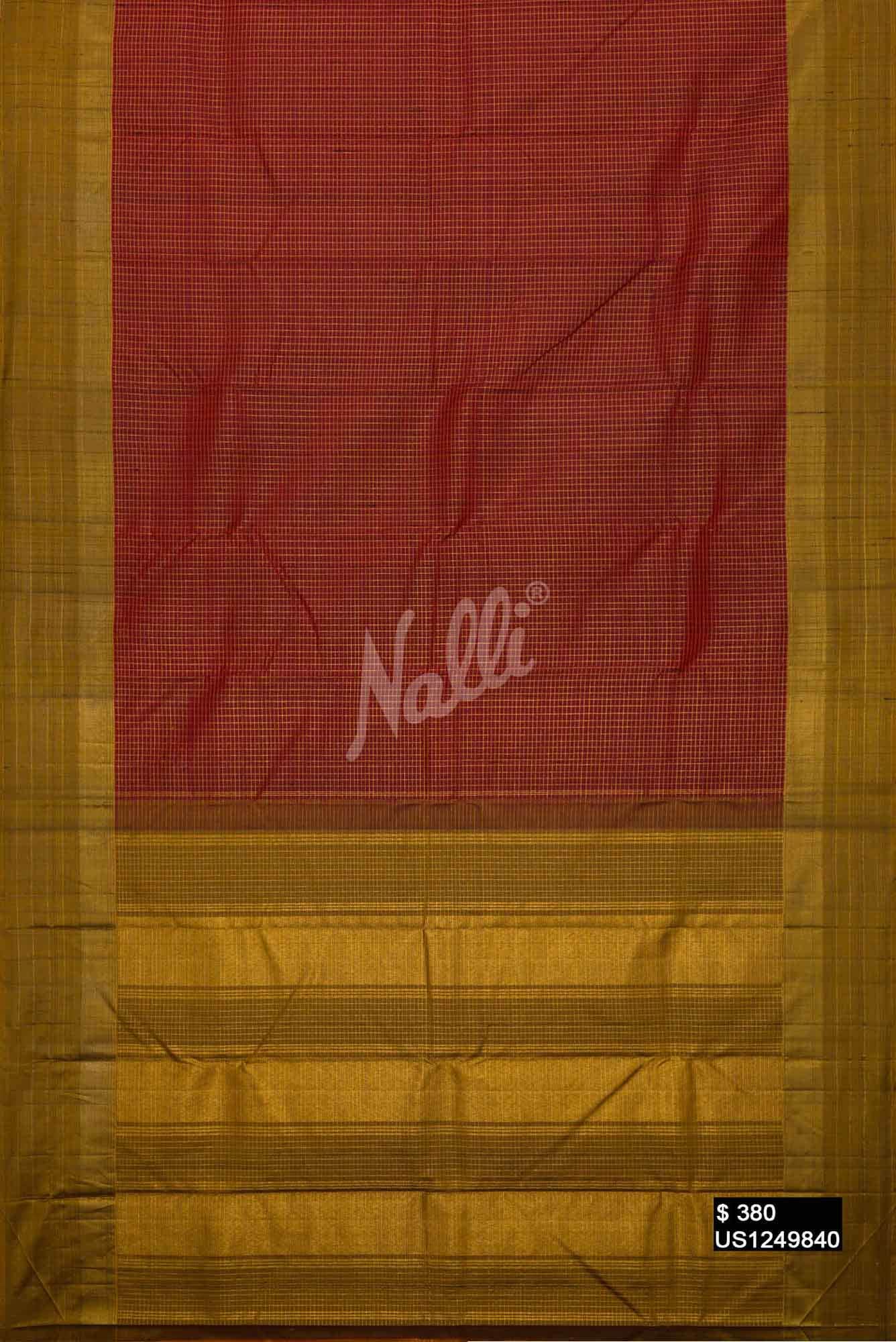Maroon Kanchipuram Silk Saree