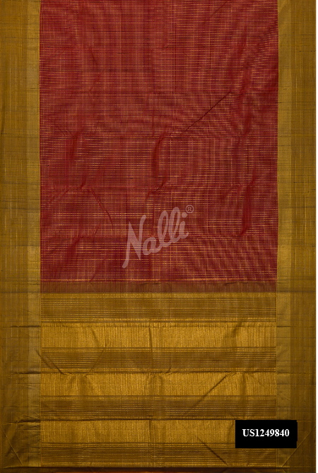 Maroon Kanchipuram Silk Saree