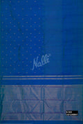 Peacock Blue Kanchipuram Silk Saree