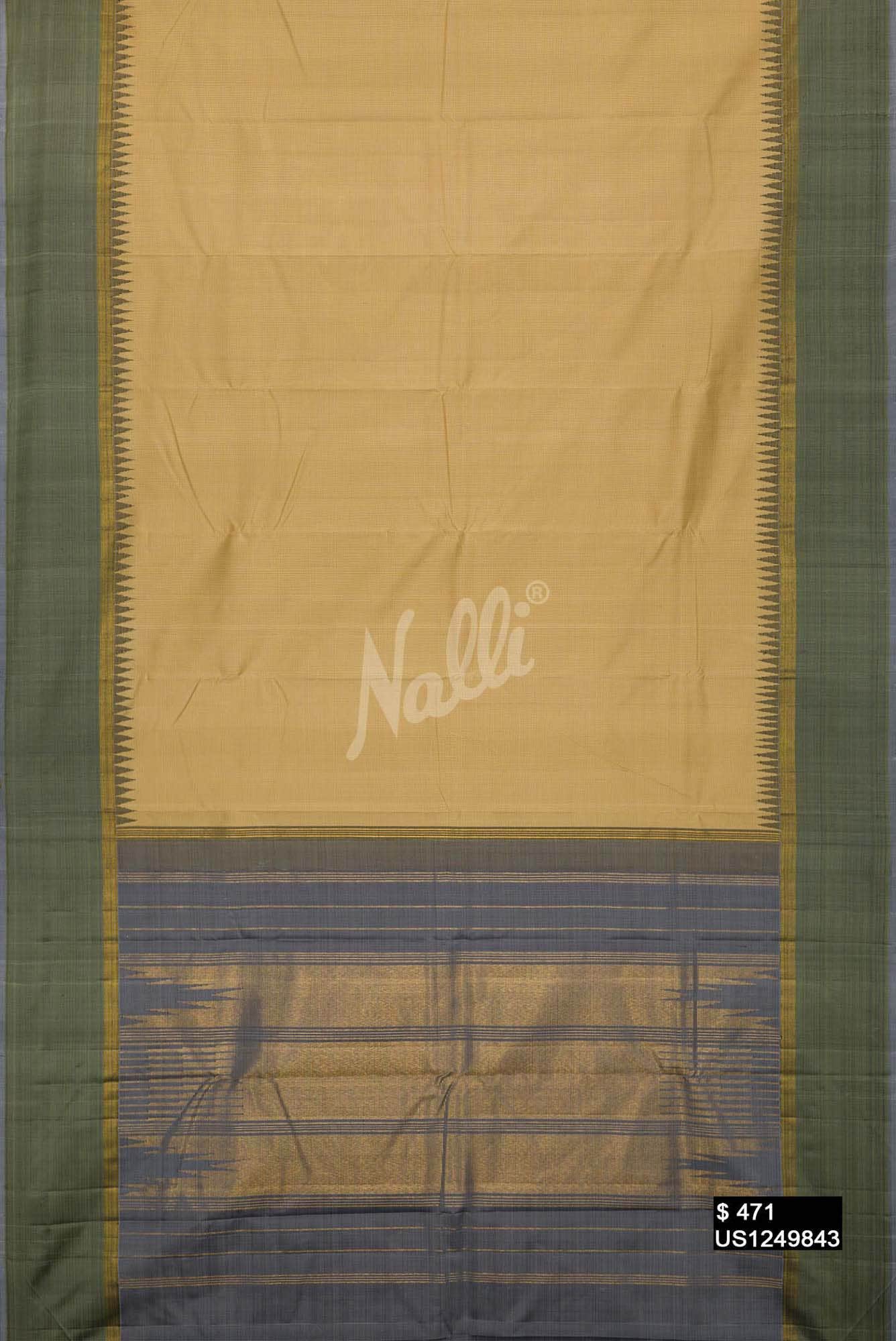 Sandal Kanchipuram Silk Saree